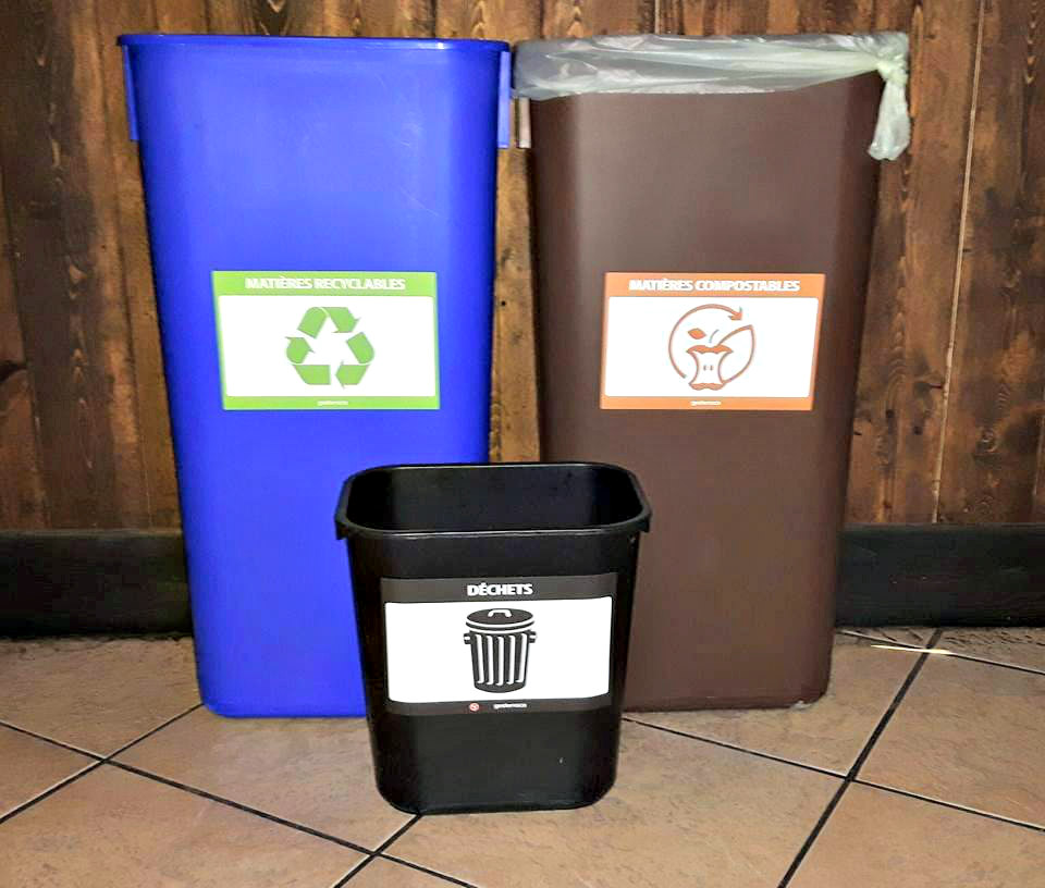 Bas de recyclage et compost