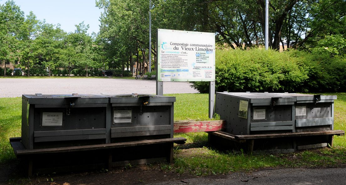 compostage des déchets: composteur communautaire à Limoilou