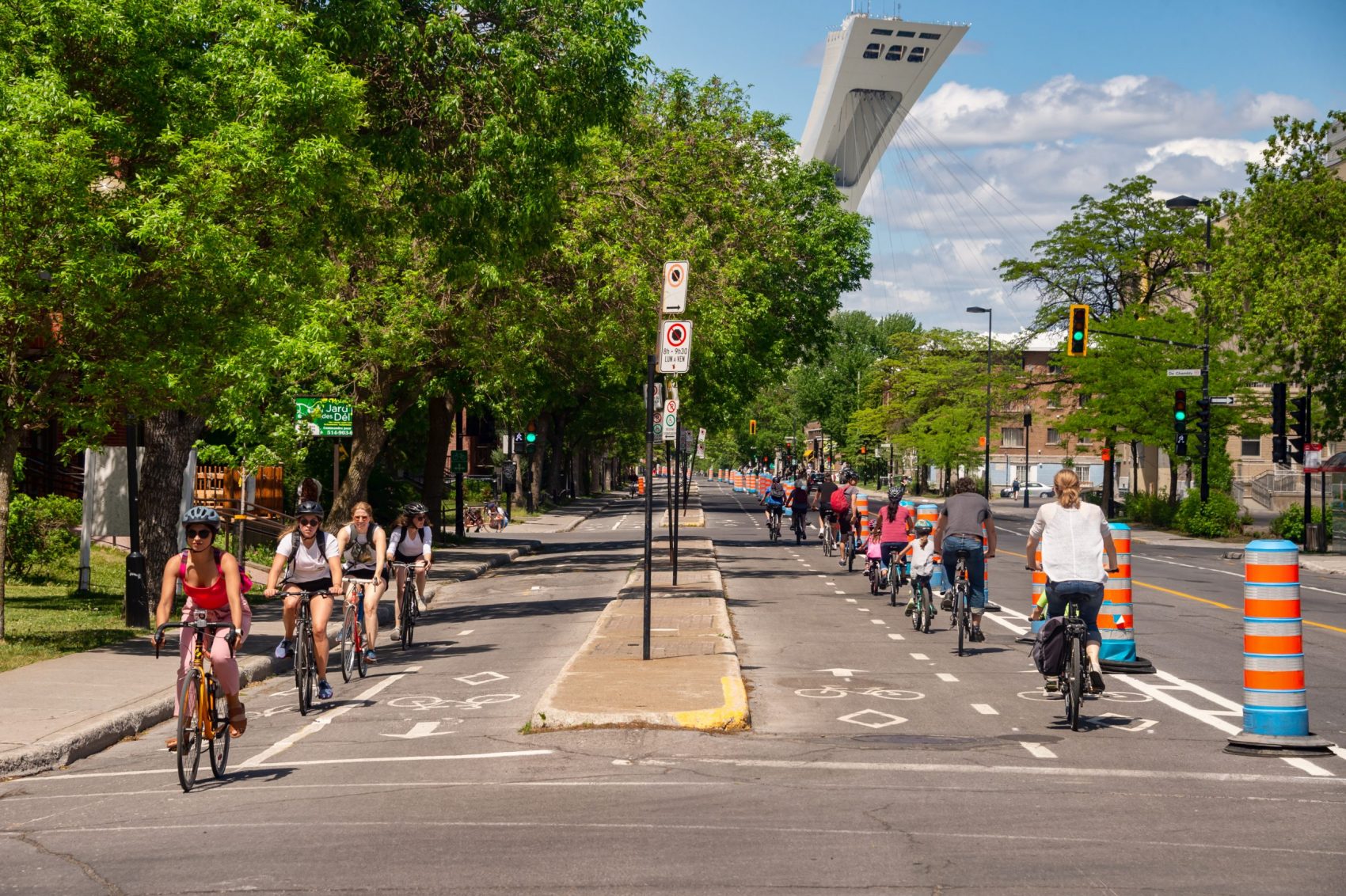 Piste cyclable à Montréal