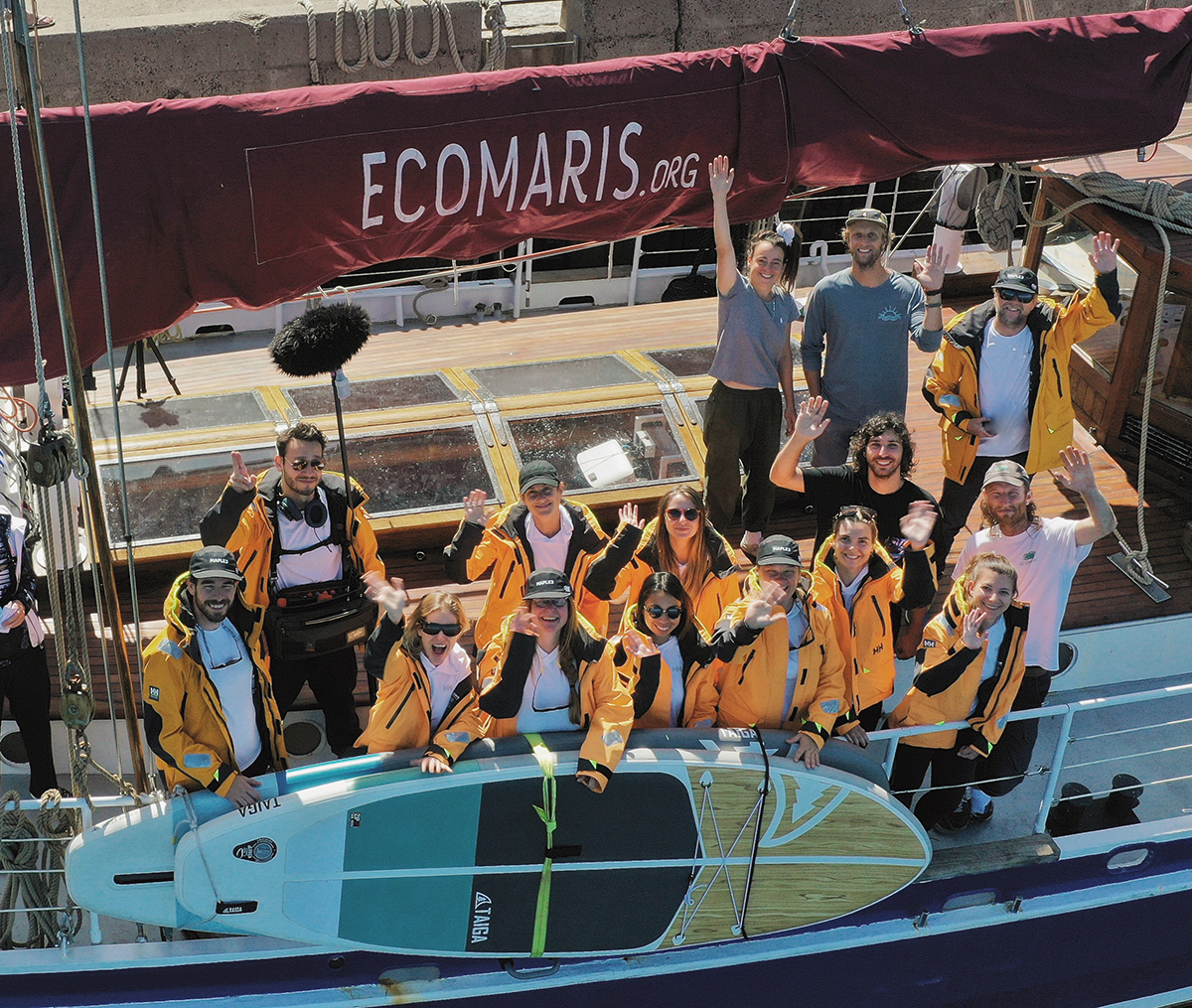 Équipe à bord du voilier ÉcoMaris,